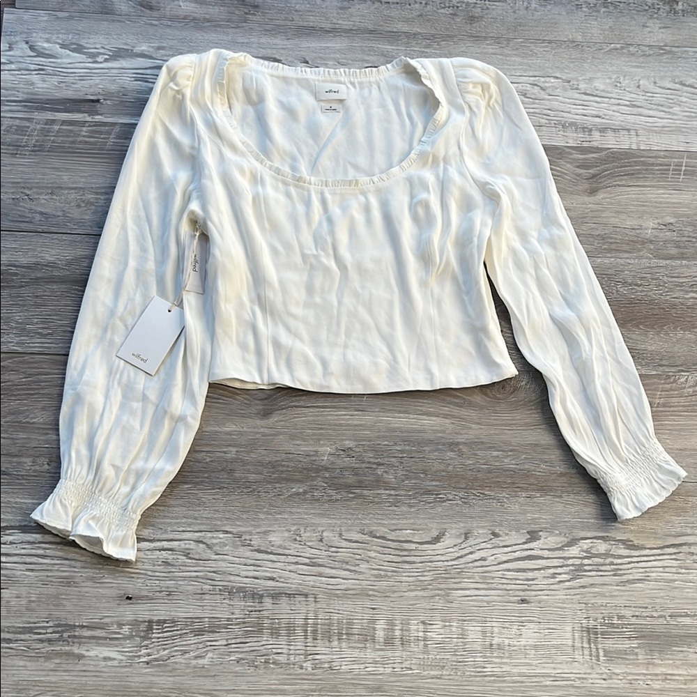 Wilfred White Long Sleeve Top new with tag sizes M
